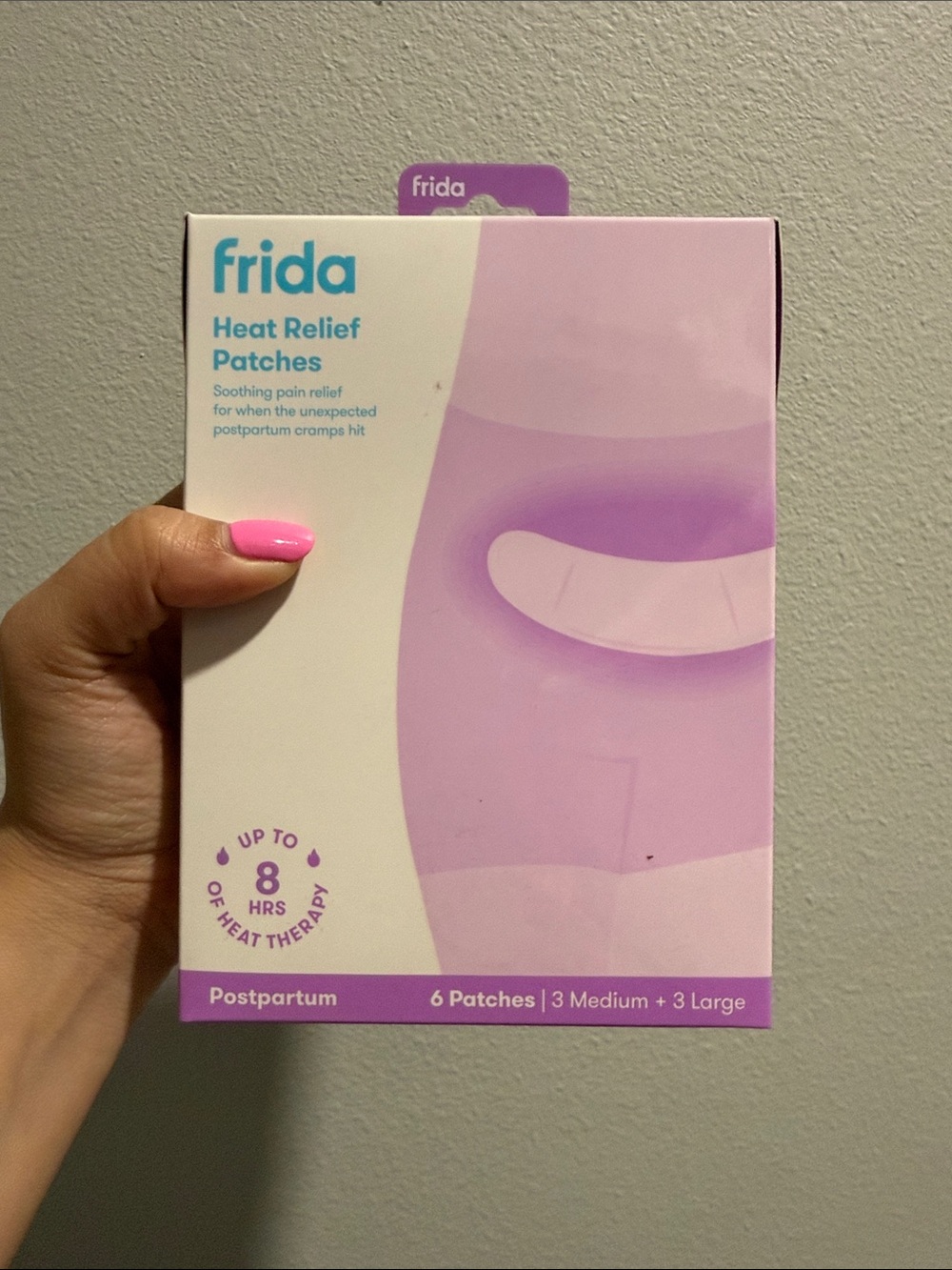 Frida Heat Relief Patches — Pink/Purple Packaging